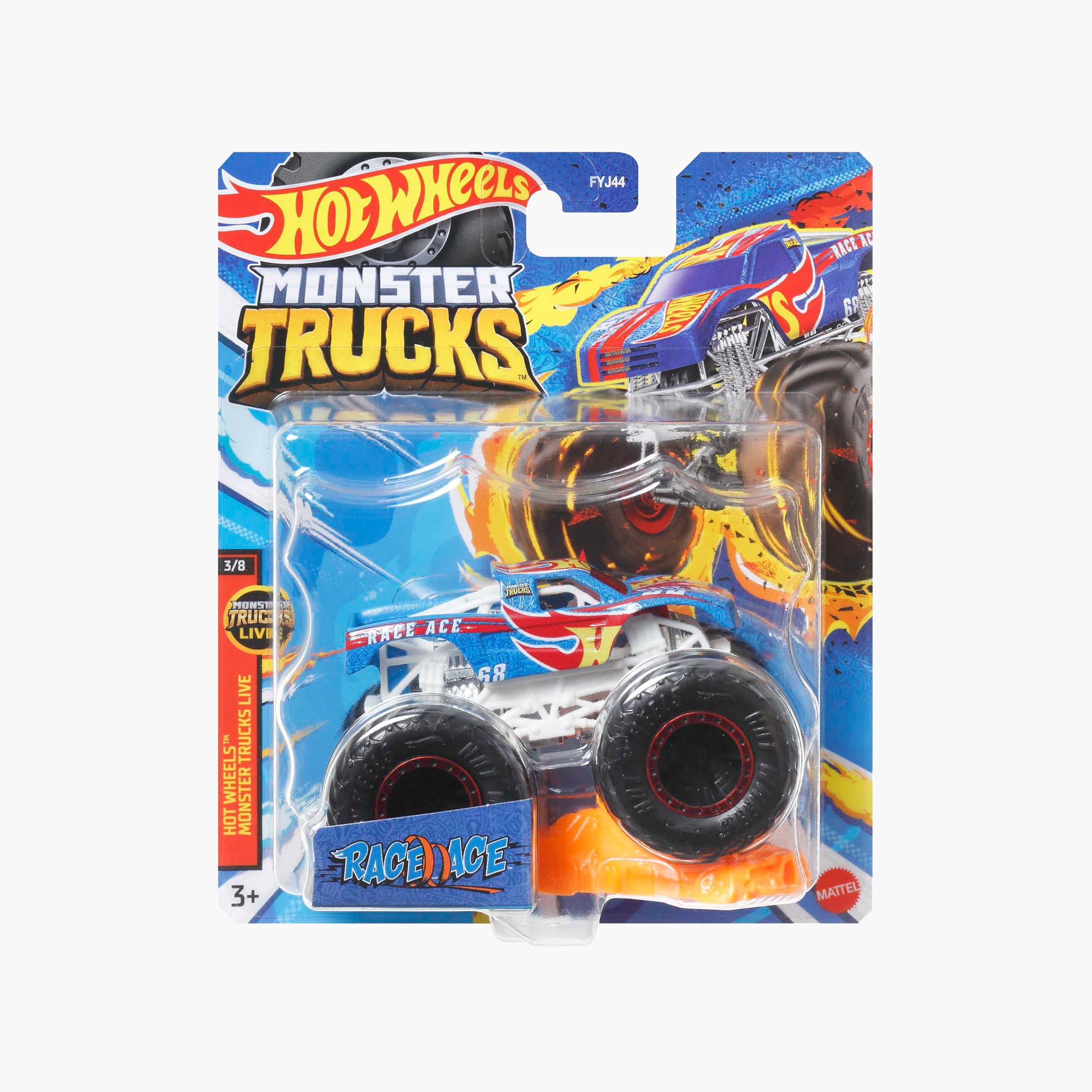 Hot Wheels Monster Trucks Set, 1 Toy Truck in 1:64 Scale & 1 Crushable Car (Styles May Vary)-toys-playvehicles-cars-image-6