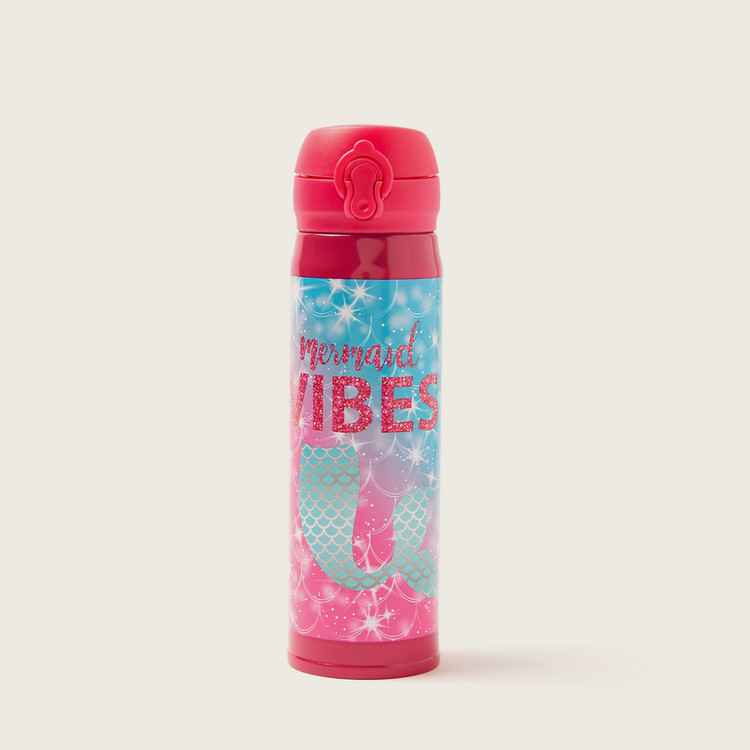 Juniors Mermaid Print Water Bottle - 500 ml