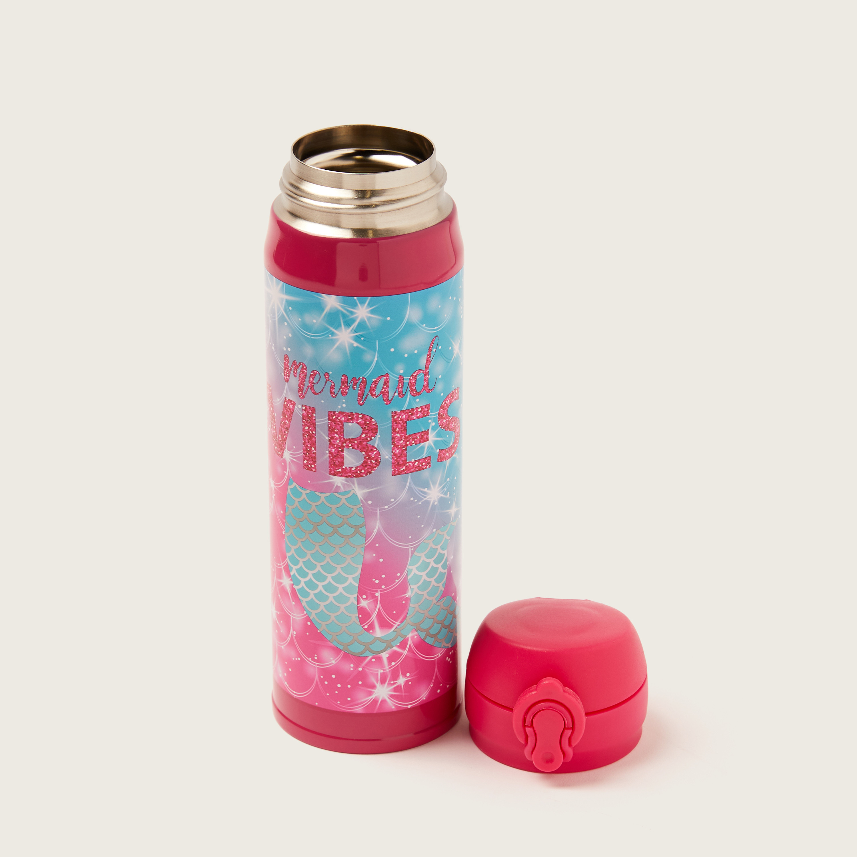 Juniors Mermaid Print Water Bottle - 500 ml-school-waterbottles-image-4