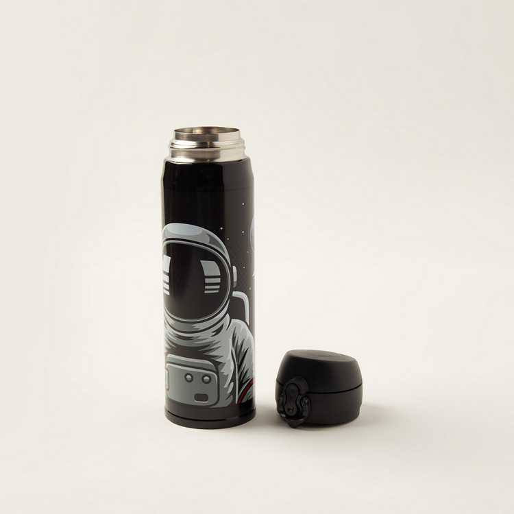 Juniors Astronaut Print Stainless Steel Water Bottle - 500 ml