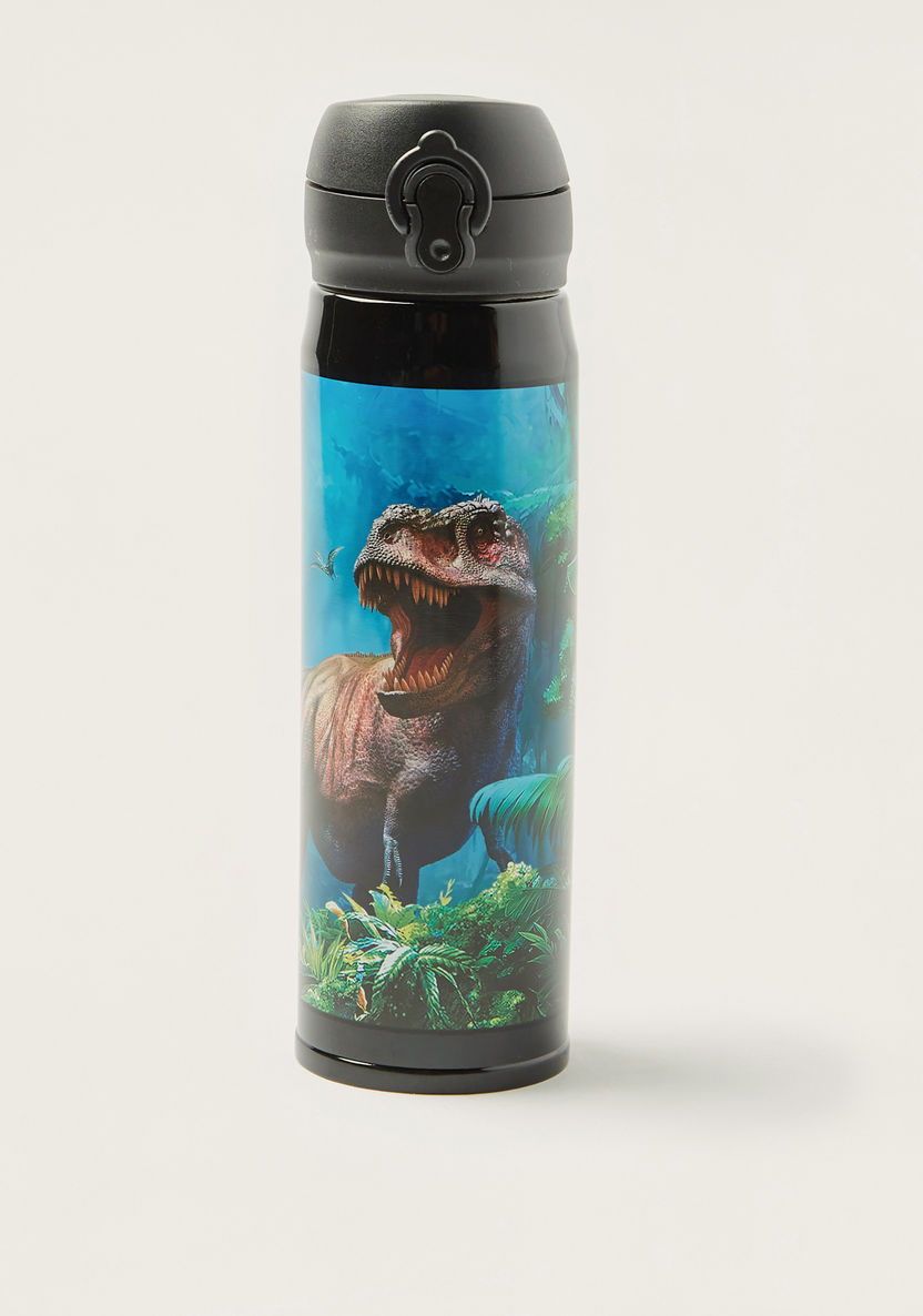 Juniors Dinosaur Print Water Bottle with Flip Lid - 500 ml-Water Bottles-image-0