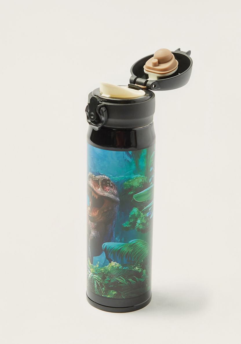 Juniors Dinosaur Print Water Bottle with Flip Lid - 500 ml-Water Bottles-image-1