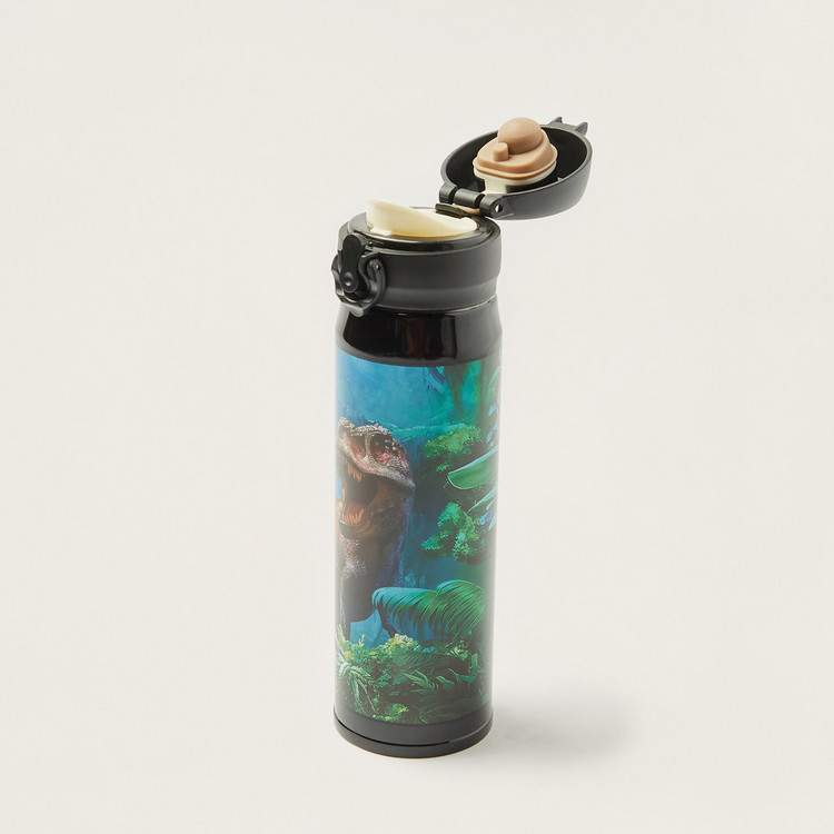 Juniors Dinosaur Print Water Bottle with Flip Lid - 500 ml
