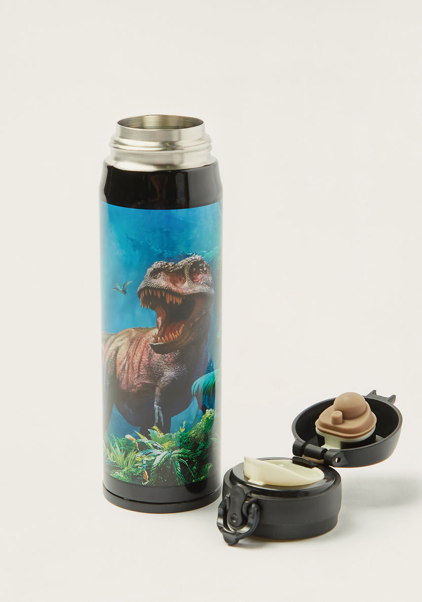 Juniors Dinosaur Print Water Bottle with Flip Lid - 500 ml-Water Bottles-image-3