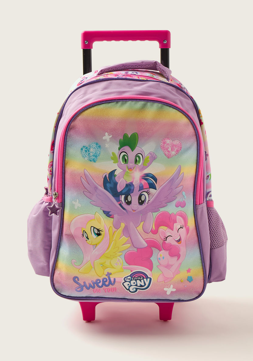 My Little Pony 2-Compartment Trolley Backpack with 2 Side Pockets - 16 inches-Trolleys-image-0