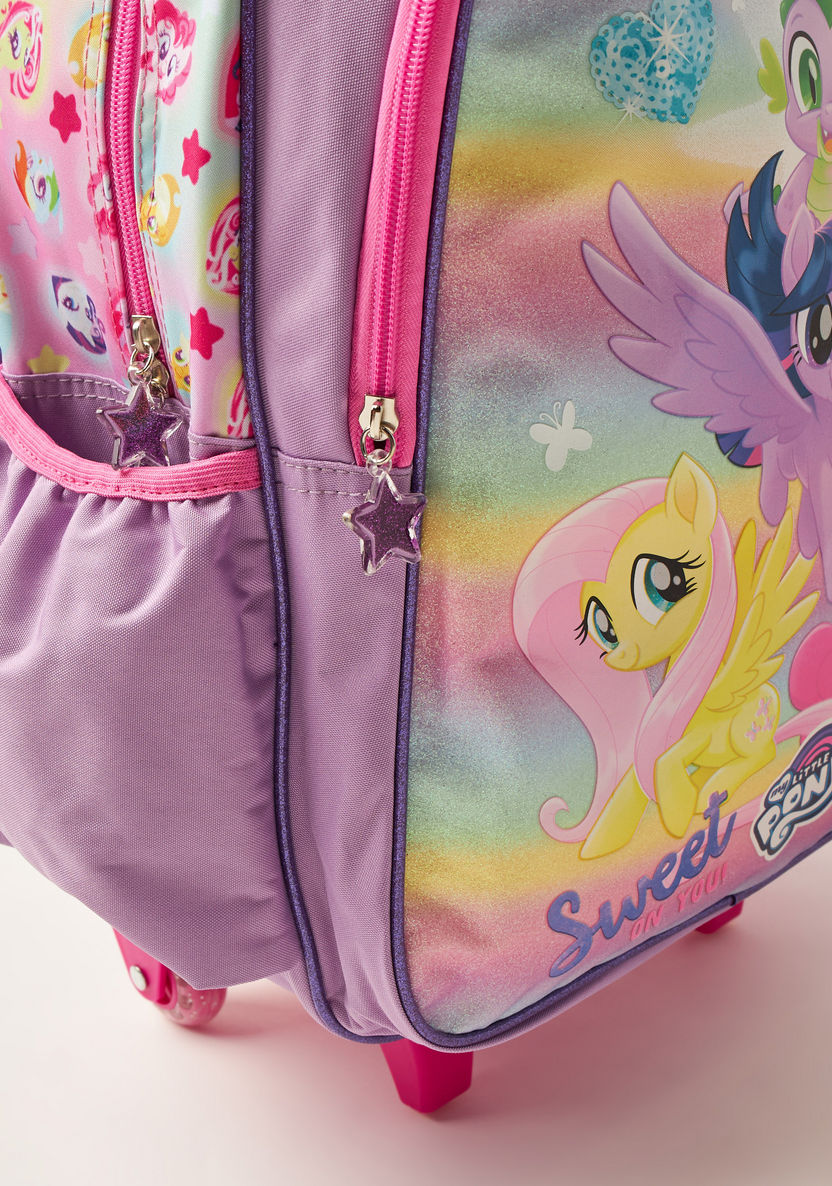 My Little Pony 2-Compartment Trolley Backpack with 2 Side Pockets - 16 inches-Trolleys-image-2
