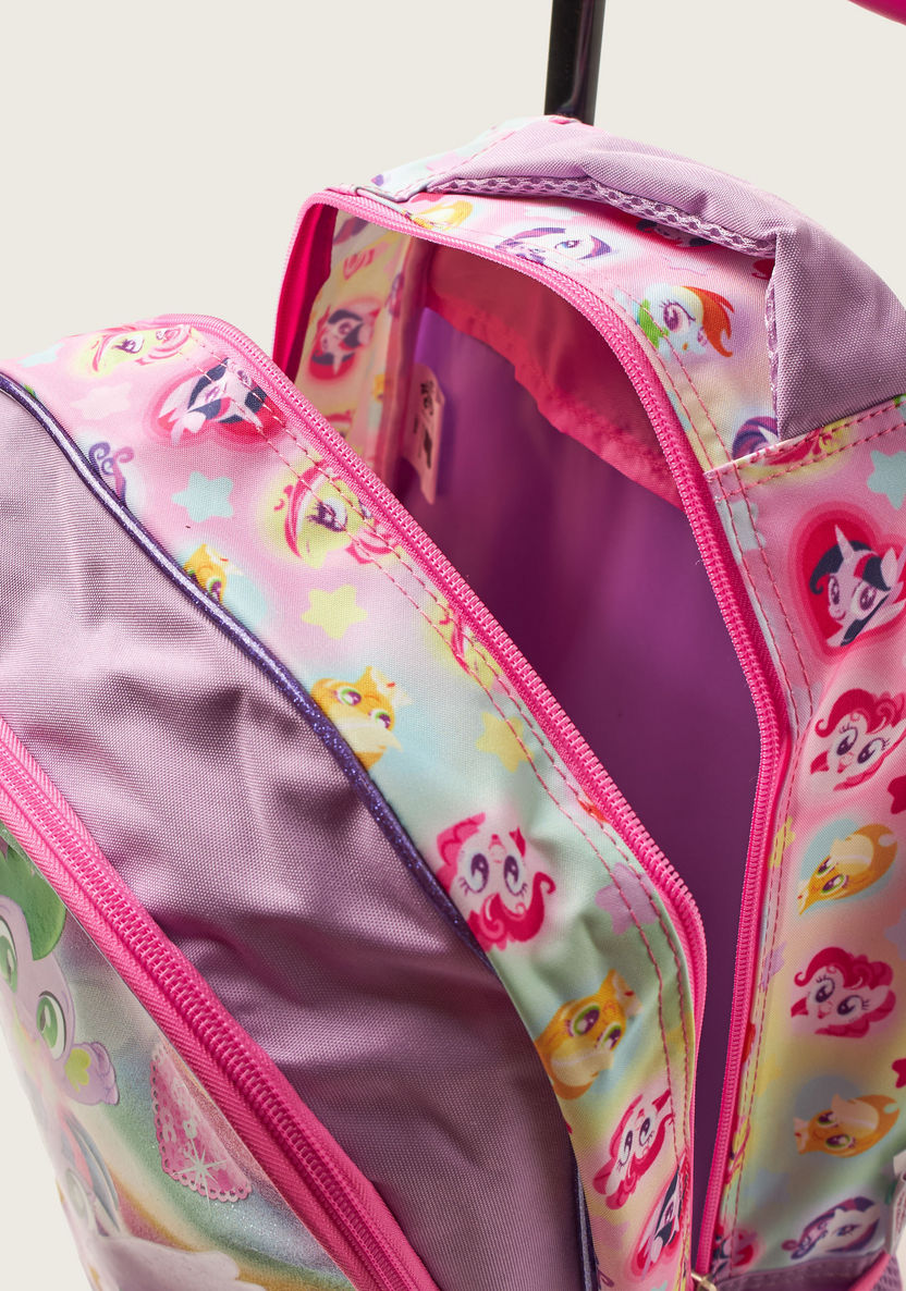 My Little Pony 2-Compartment Trolley Backpack with 2 Side Pockets - 16 inches-Trolleys-image-5