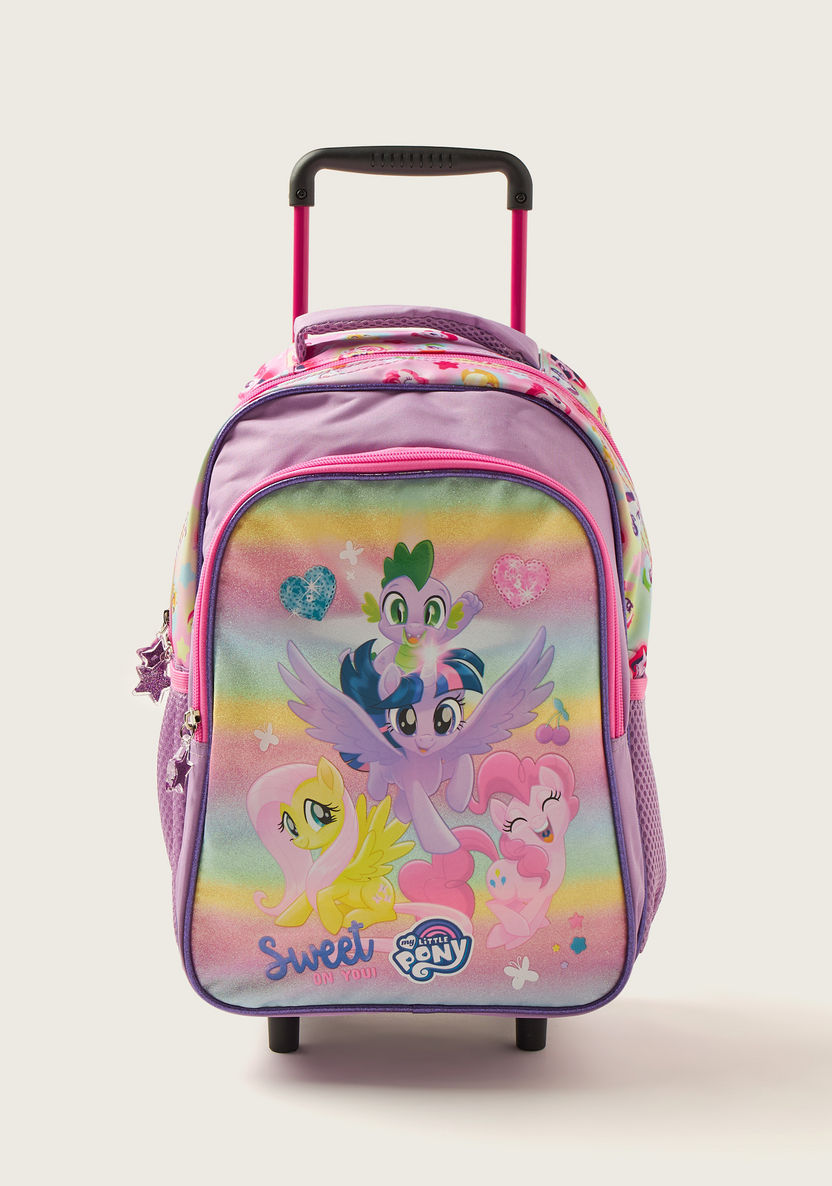 My Little Pony 2-Compartment Trolley Backpack with 2 Side Pockets - 14 inches-Trolleys-image-0