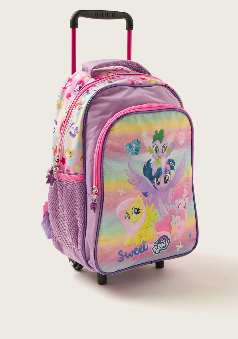 My Little Pony 2-Compartment Trolley Backpack with 2 Side Pockets - 14 inches-Trolleys-image-1