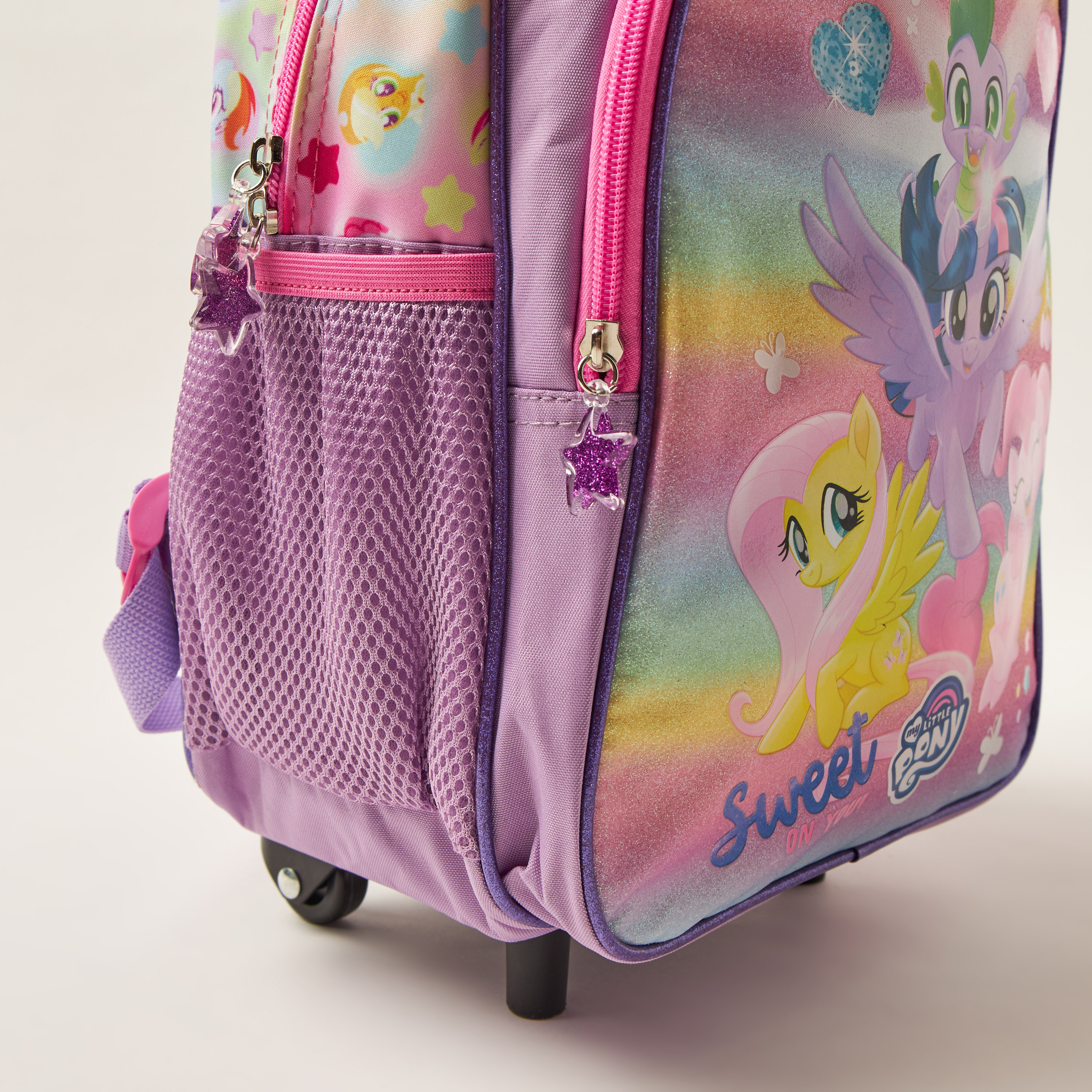 My Little Pony 2-Compartment Trolley Backpack with 2 Side Pockets - 14 inches-school-bagsandbackpacks-trolleybags-image-3