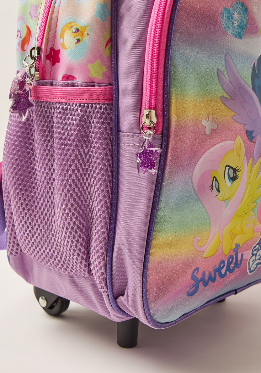 My Little Pony 2-Compartment Trolley Backpack with 2 Side Pockets - 14 inches-Trolleys-image-2
