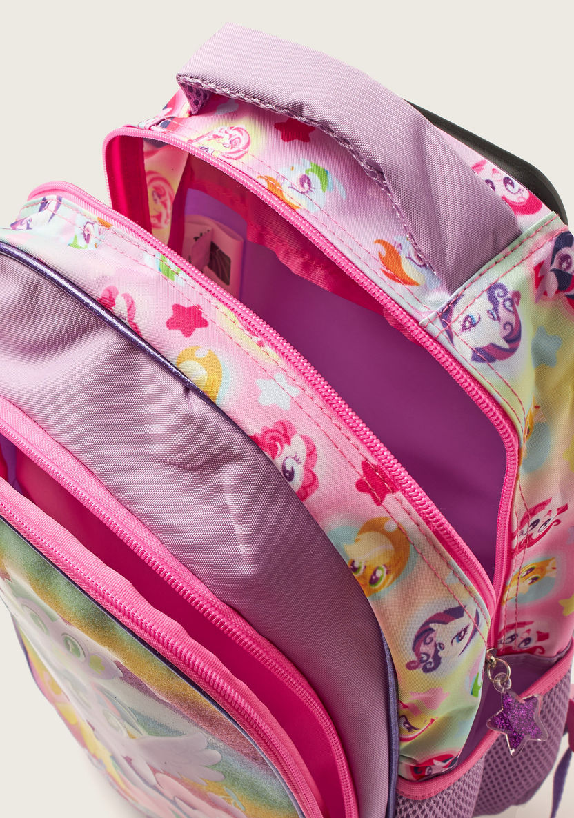 My Little Pony 2-Compartment Trolley Backpack with 2 Side Pockets - 14 inches-Trolleys-image-5