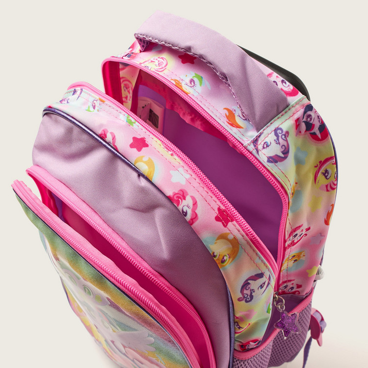 My Little Pony 2-Compartment Trolley Backpack with 2 Side Pockets - 14 inches