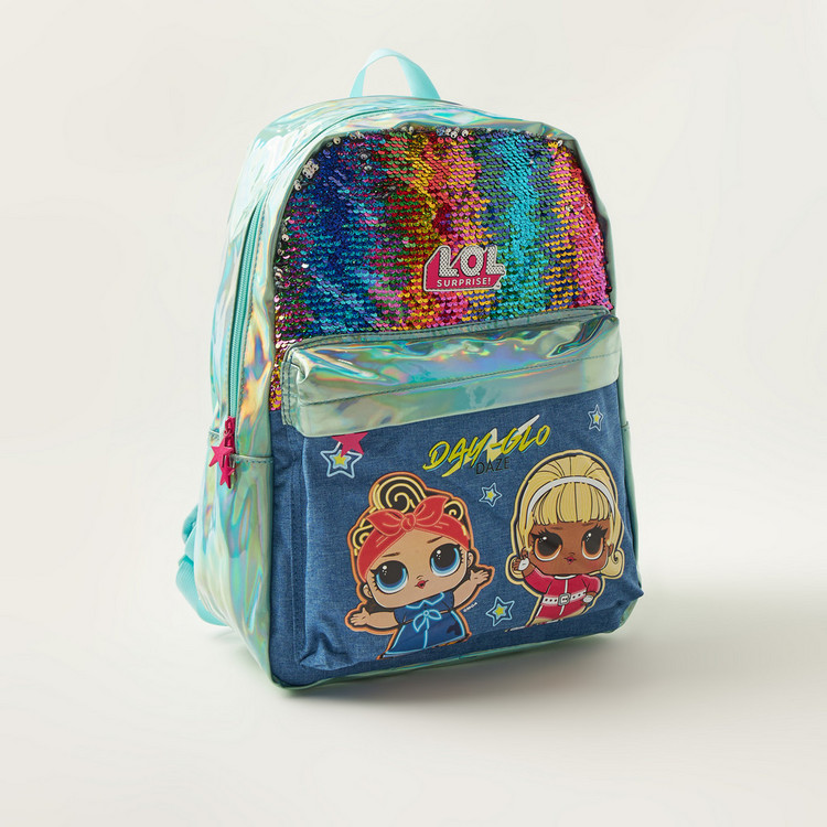 L.O.L. Surprise! 1-Compartment Backpack with Front Pocket and 2 Side Pockets - 16 inches