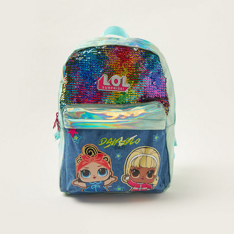 L.O.L. Surprise! 1-Compartment Backpack with Front Pocket and 2 Side Pockets - 14 inches
