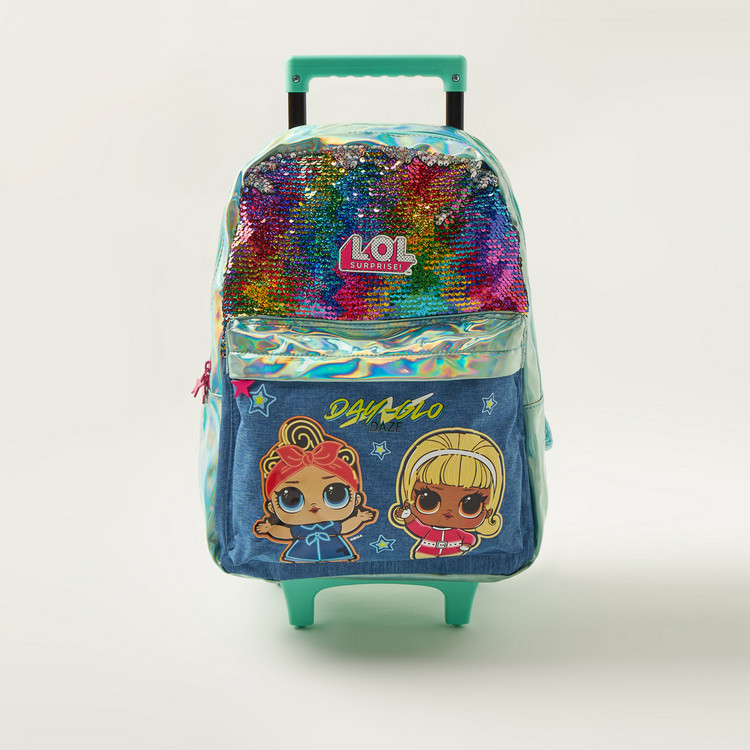 L.O.L. Surprise! 1-Compartment Trolley Backpack with Front Pocket and 2 Side Pockets - 16 inches