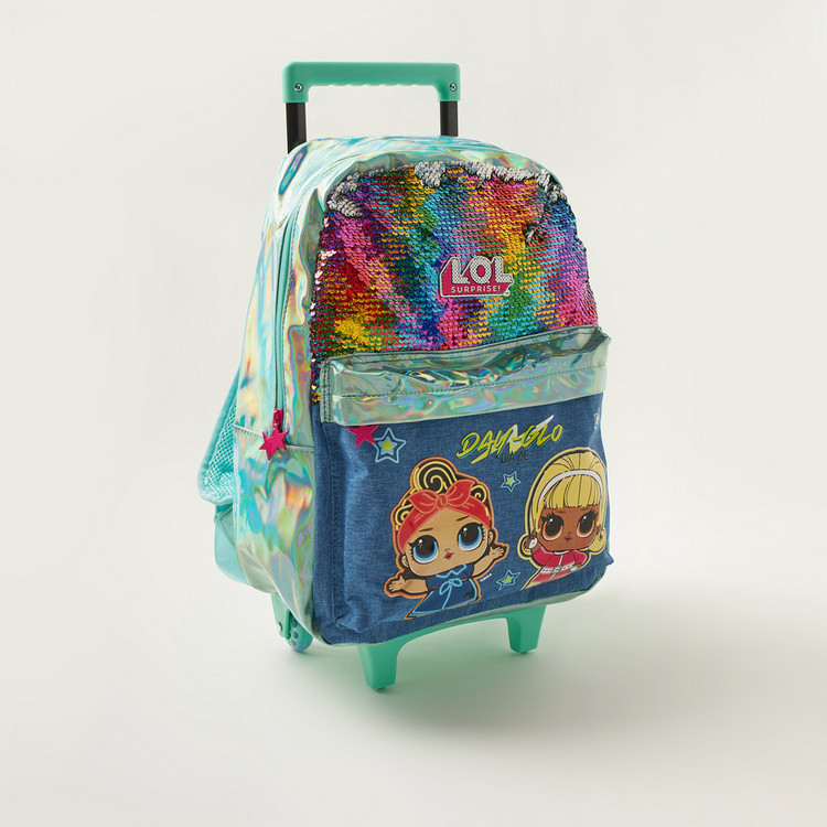 L.O.L. Surprise! 1-Compartment Trolley Backpack with Front Pocket and 2 Side Pockets - 16 inches