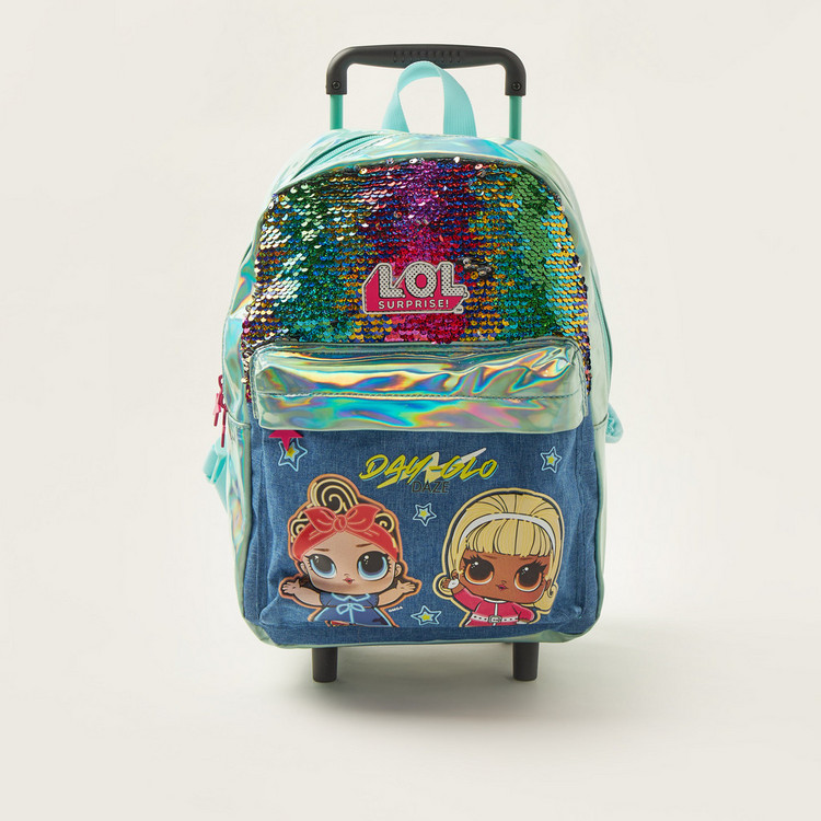 L.O.L. Surprise! 1-Compartment Trolley Backpack with Front Pocket and 2 Side Pockets - 14 inches