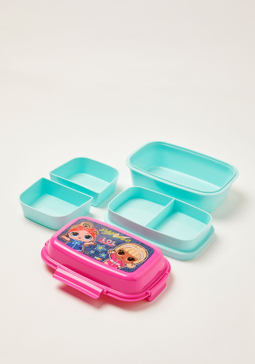L.O.L. Surprise! Printed Lunch Box with 4 Trays and Clip Closure-Lunch Boxes-image-3