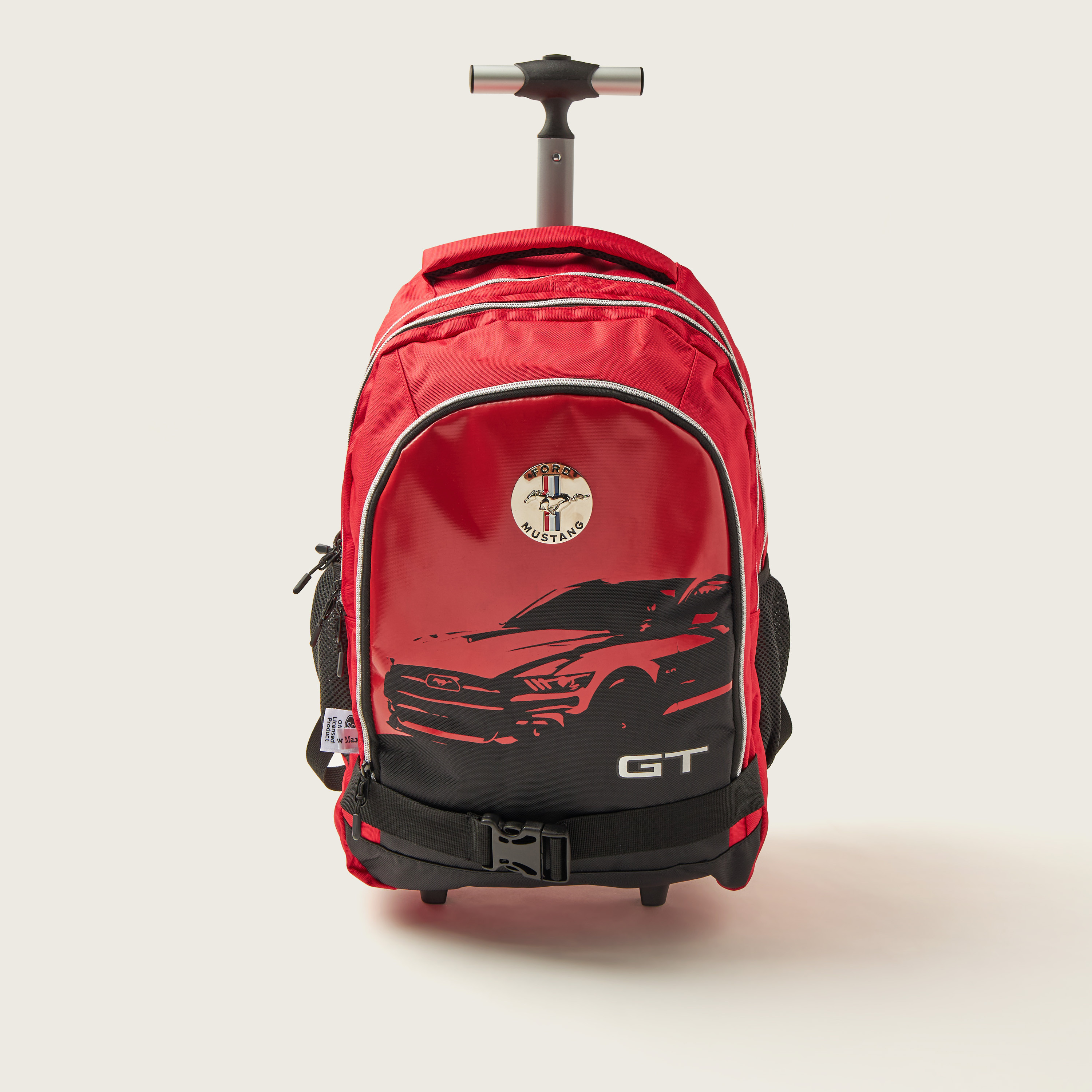 Mustang Printed Trolley Backpack - 18 inches-school-bagsandbackpacks-trolleybags-image-1