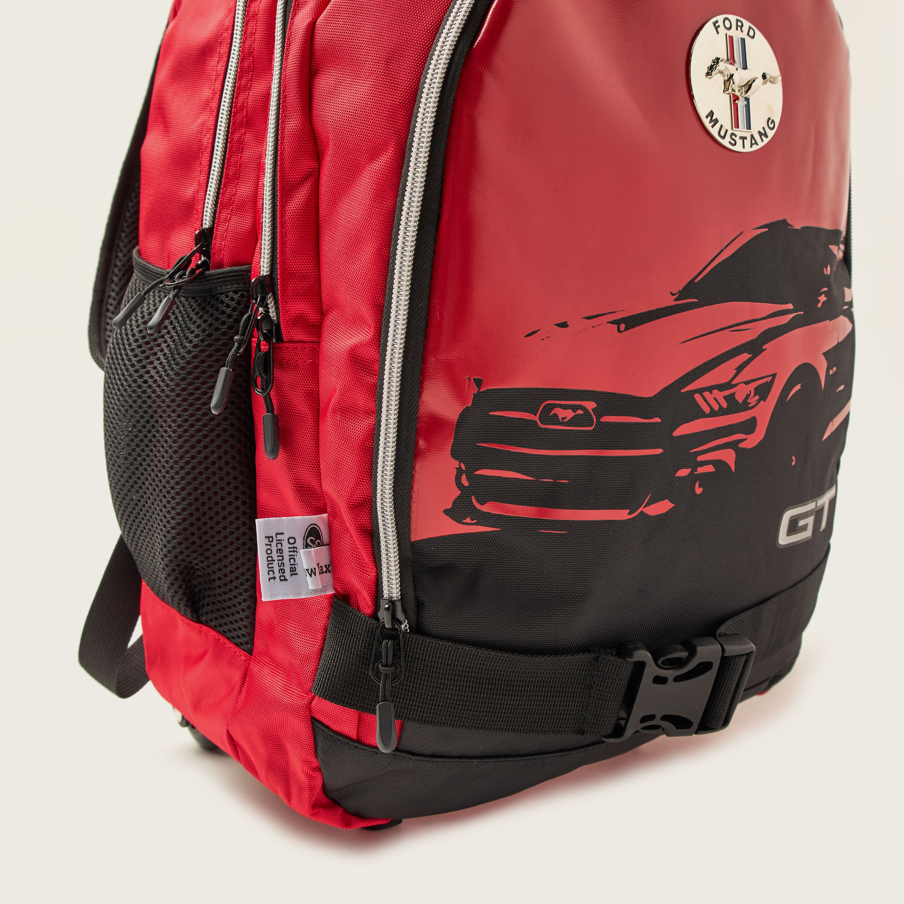 Mustang Printed Trolley Backpack - 18 inches-school-bagsandbackpacks-trolleybags-image-3