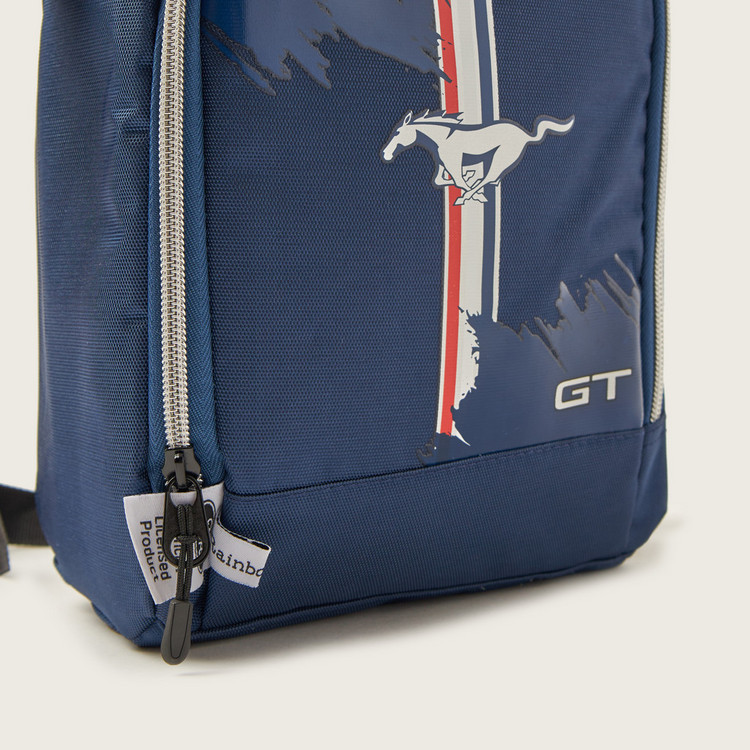 Mustang Printed Lunch Bag with Zip Closure