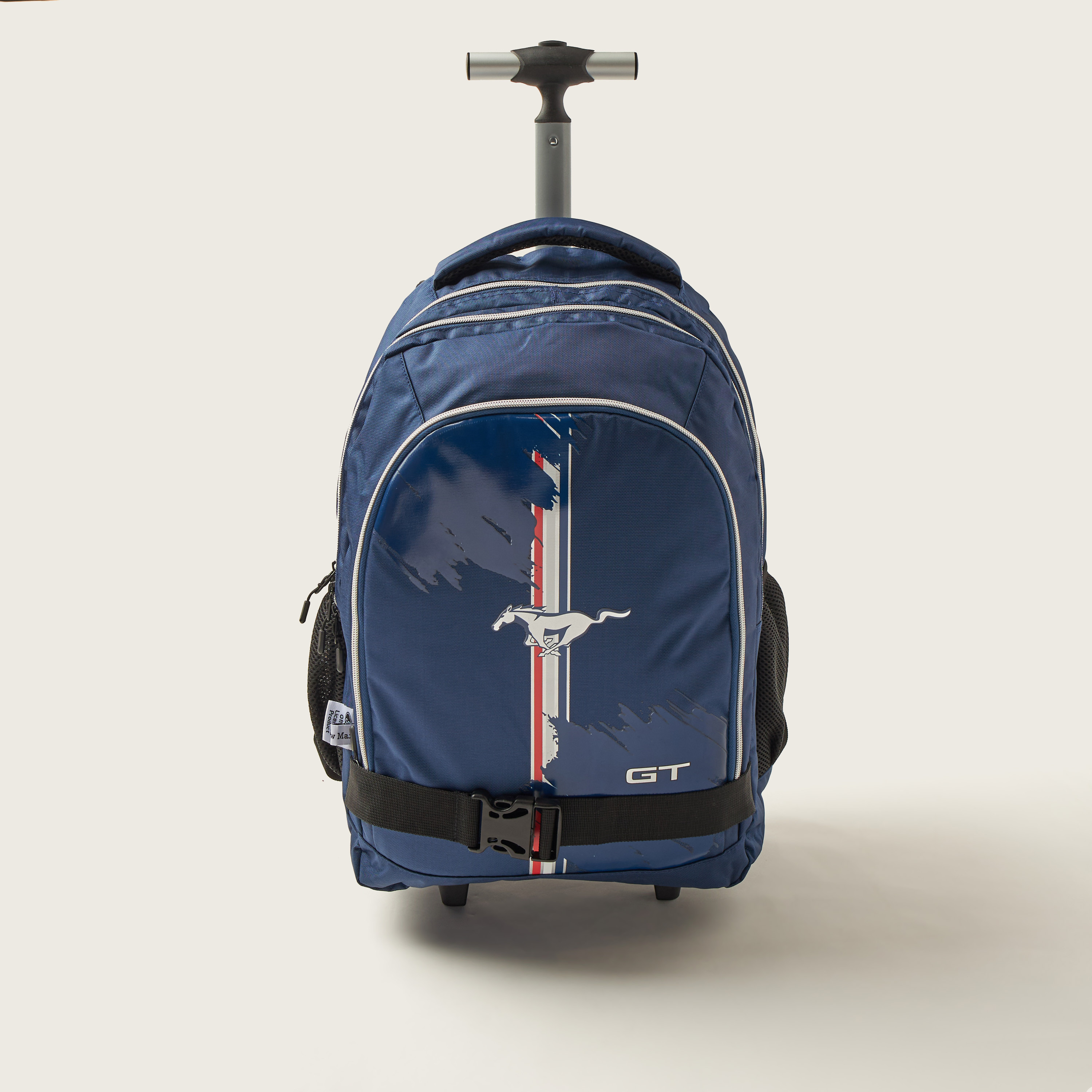 Mustang Printed Trolley Backpack - 18 inches-school-bagsandbackpacks-trolleybags-image-1