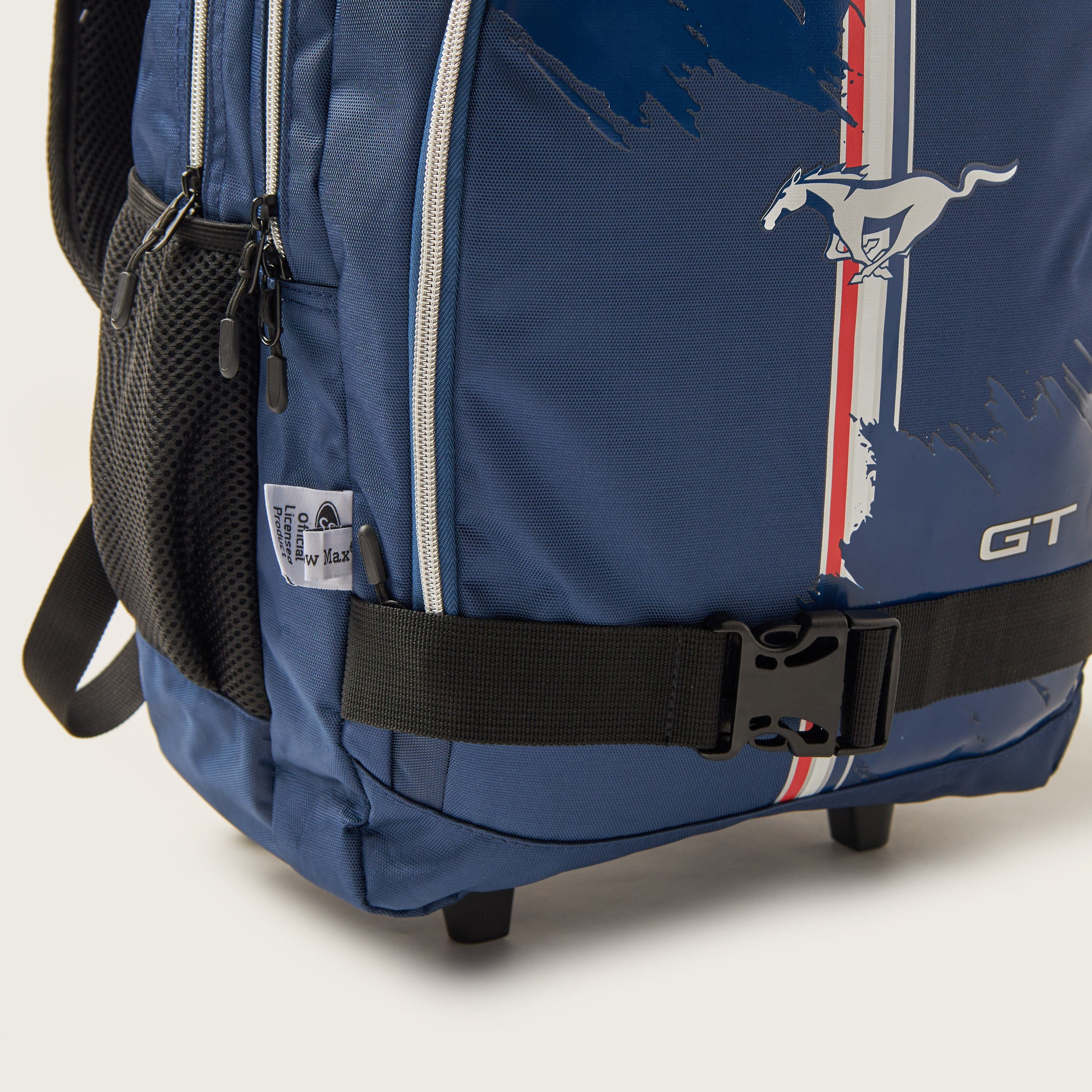 Mustang Printed Trolley Backpack - 18 inches-school-bagsandbackpacks-trolleybags-image-3