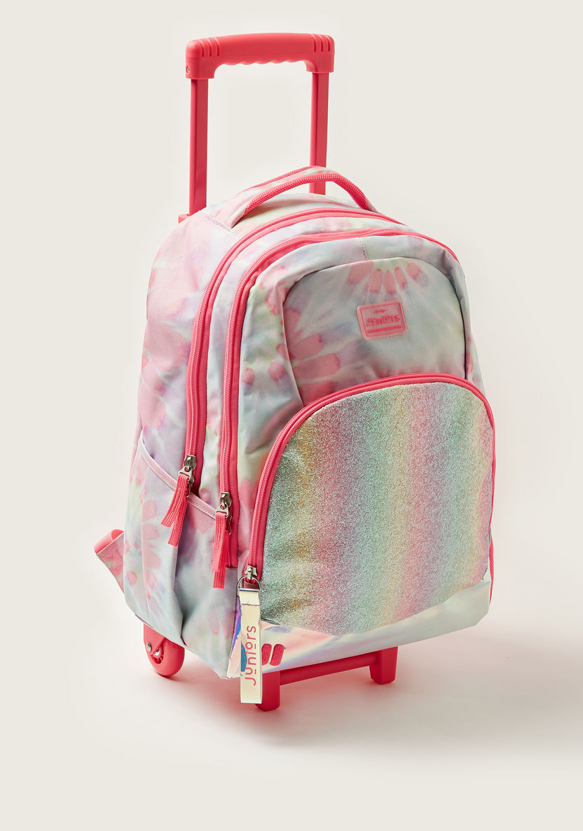 Juniors Printed Trolley Backpack with Retractable Handle - 18 inches-Trolleys-image-1