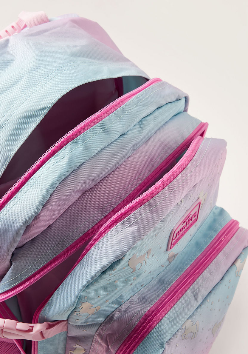 Juniors Unicorn Print 18-inch Backpack with Zip Closure-Backpacks-image-4