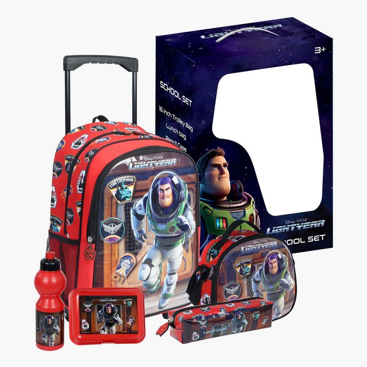 Simba Lightyear Print 5-Piece Trolley Backpack Set