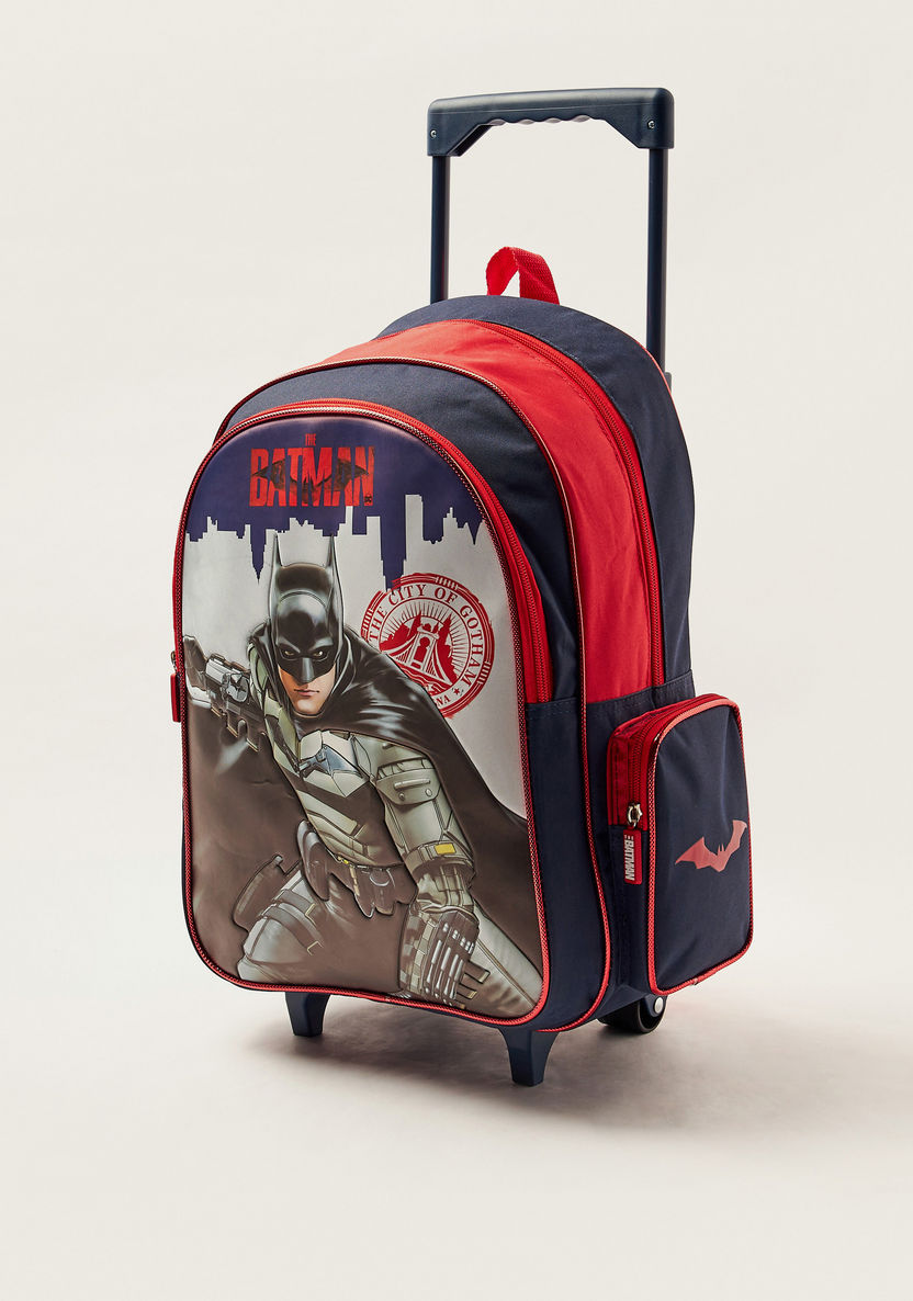 Batman Print 5-Piece Trolley Backpack Set-School Sets-image-1