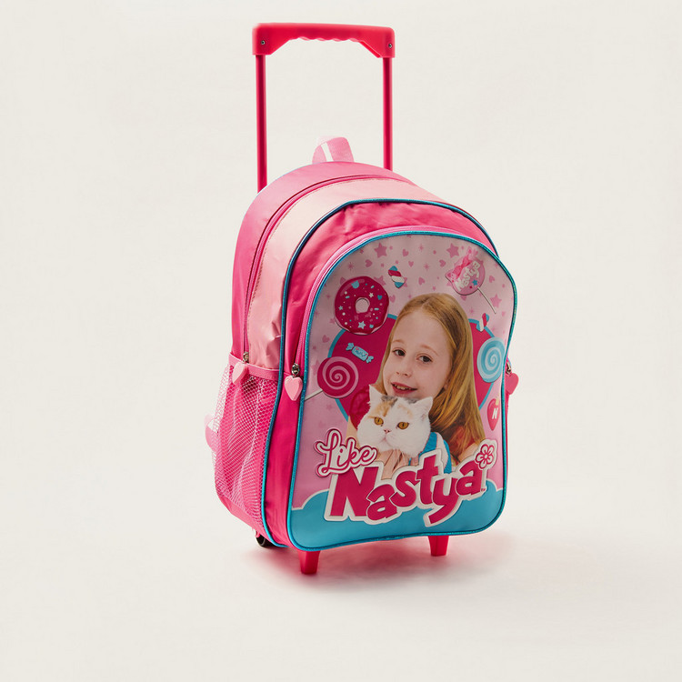 First Kid Printed 5-Piece Trolley Backpack Set
