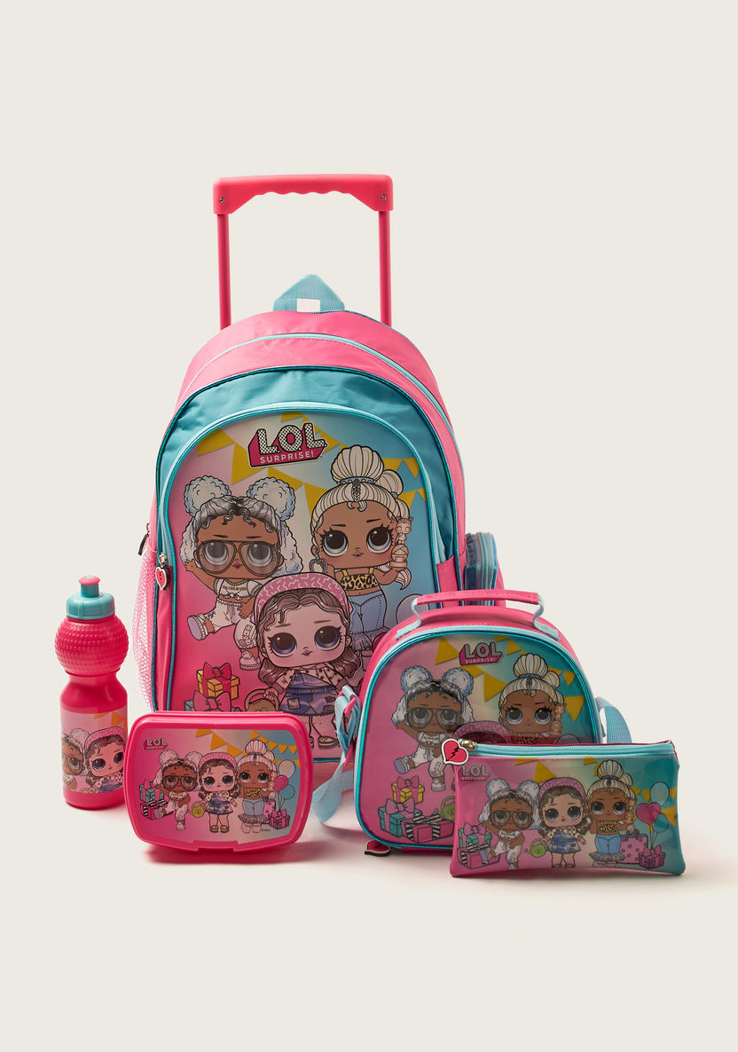 L.O.L. Surprise! Printed 5-Piece Trolley Backpack Set - 16 inches-School Sets-image-0