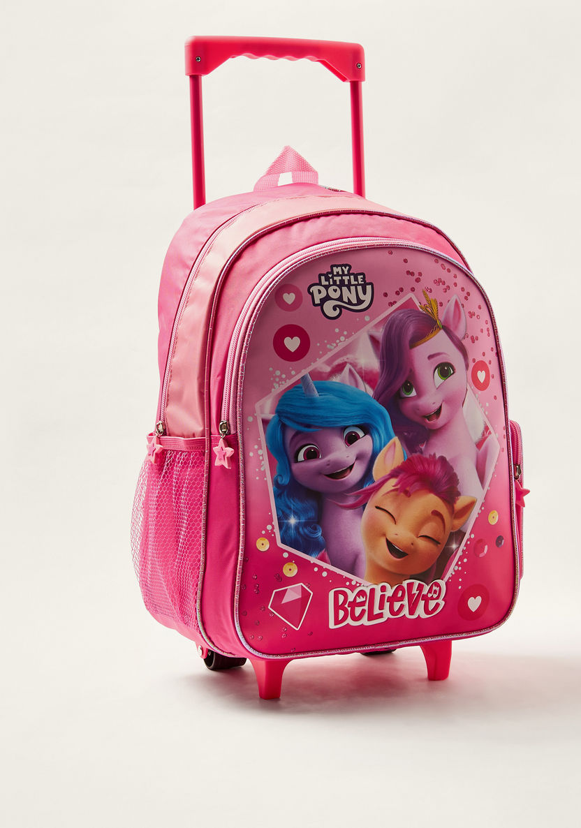 First Kid My Little Pony Print 5-Piece Trolley Backpack Set-School Sets-image-1