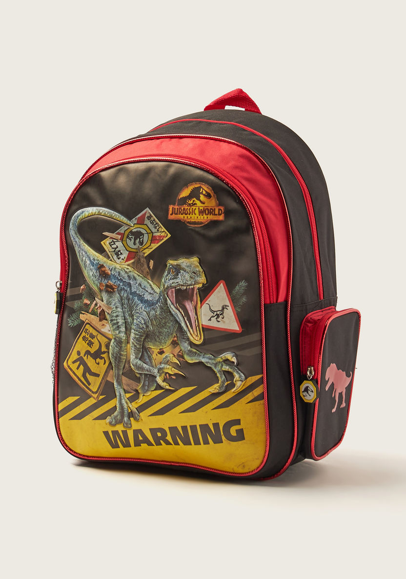 Jurassic World Print 5-Piece Backpack Set - 16 inches-School Sets-image-1