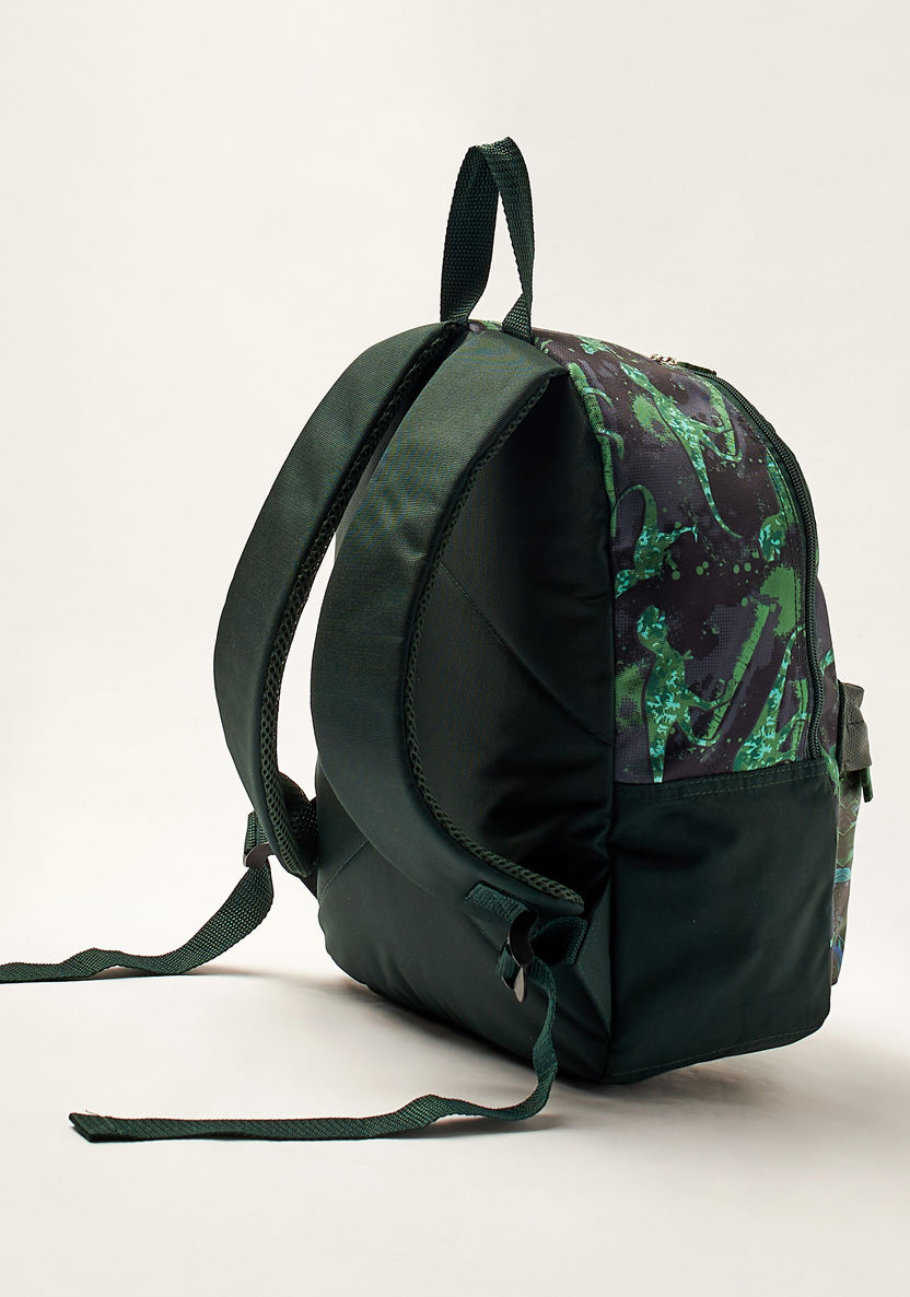 Juniors Jurassic Park Print 16-inch Backpack with Zip Closure-Backpacks-image-3