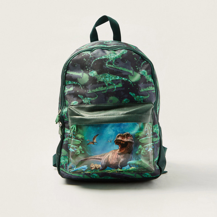 Juniors Jurassic World Print Backpack with Zip Closure - 14 inches