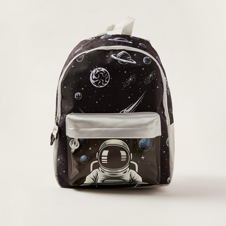Juniors Space Print Backpack with Adjustable Shoulder Straps - 16 inches
