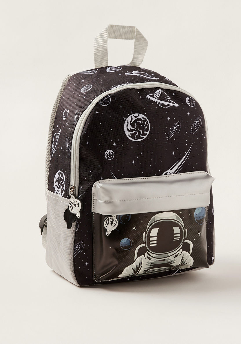 Juniors Space Print Backpack with Adjustable Shoulder Straps - 16 inches-Backpacks-image-1