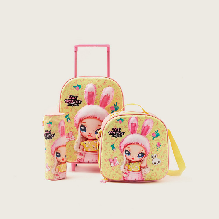Na! Na! Na! Surprise 3-Piece Printed Trolley Backpack Set - 12 inches