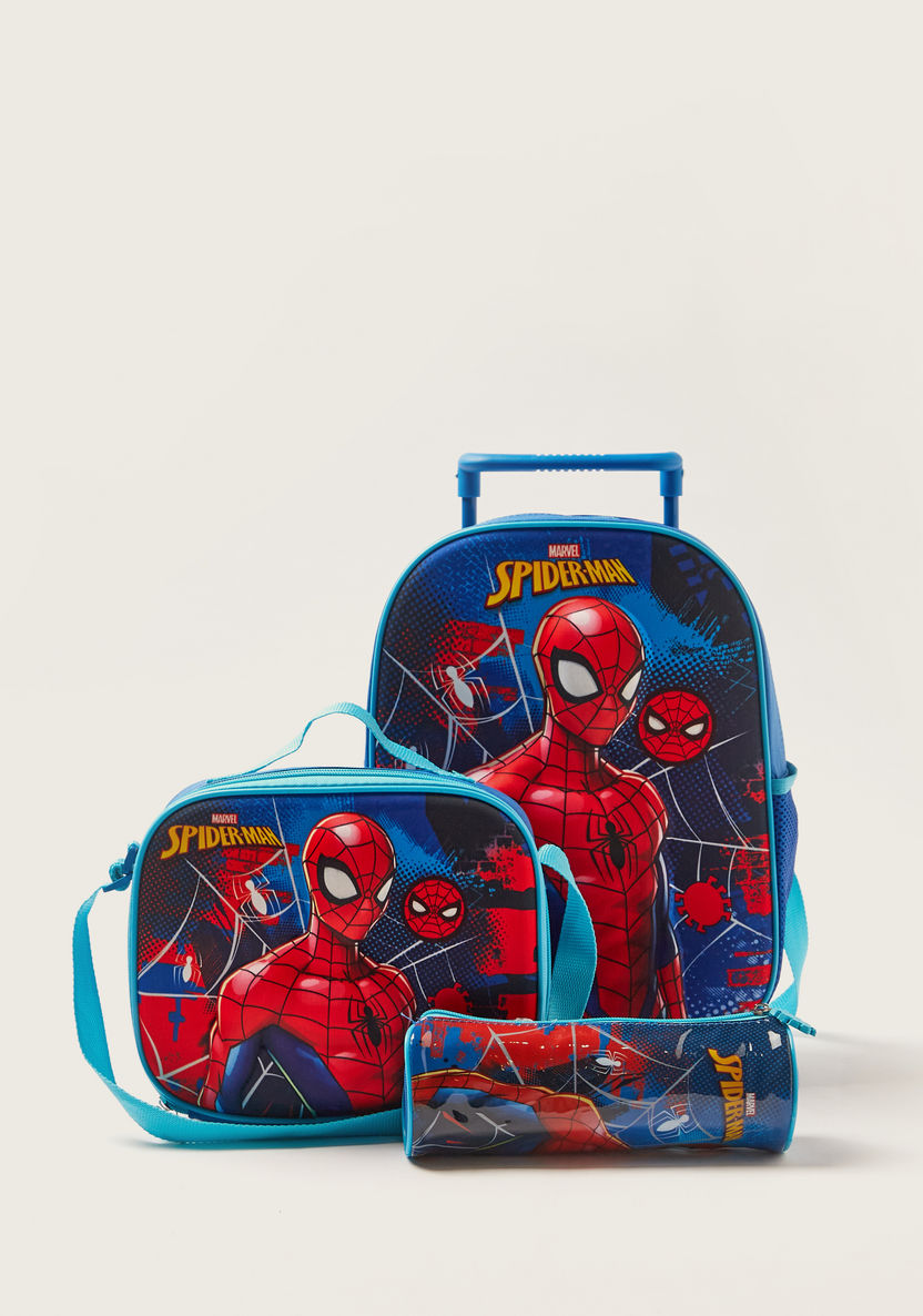 First Kid Spider-Man 3D Print 3-Piece 12-inch Trolley Backpack Set-Trolleys-image-0