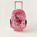Juniors Flamingo Embossed Trolley Backpack with Lunch Bag and Pencil case-Trolleys-thumbnail-2
