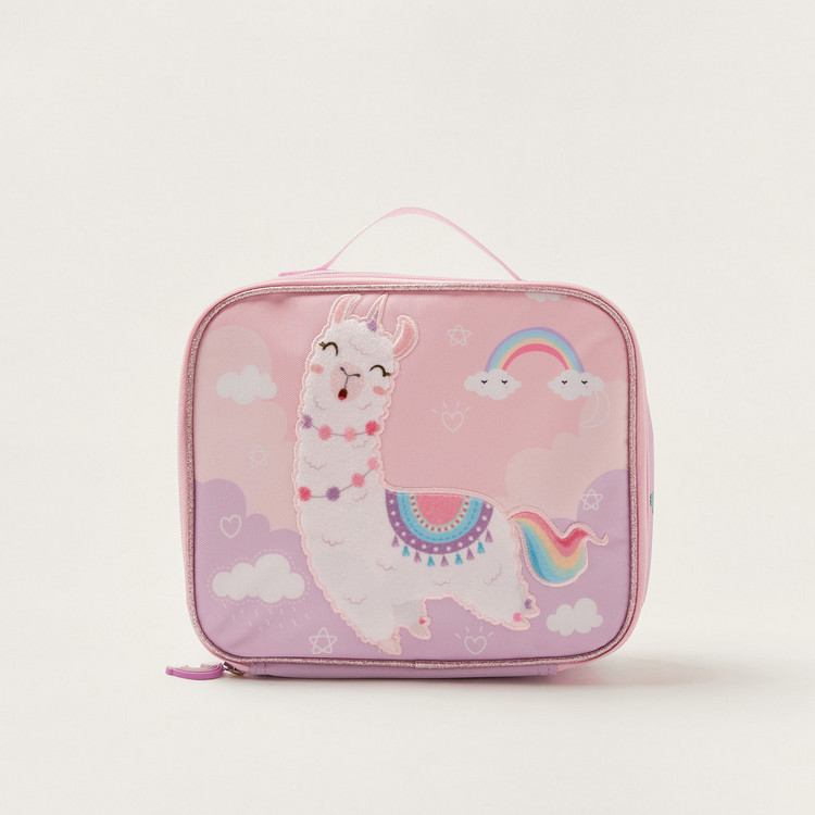Juniors Llama Print Trolley Backpack with Lunch Bag and Pencil Pouch