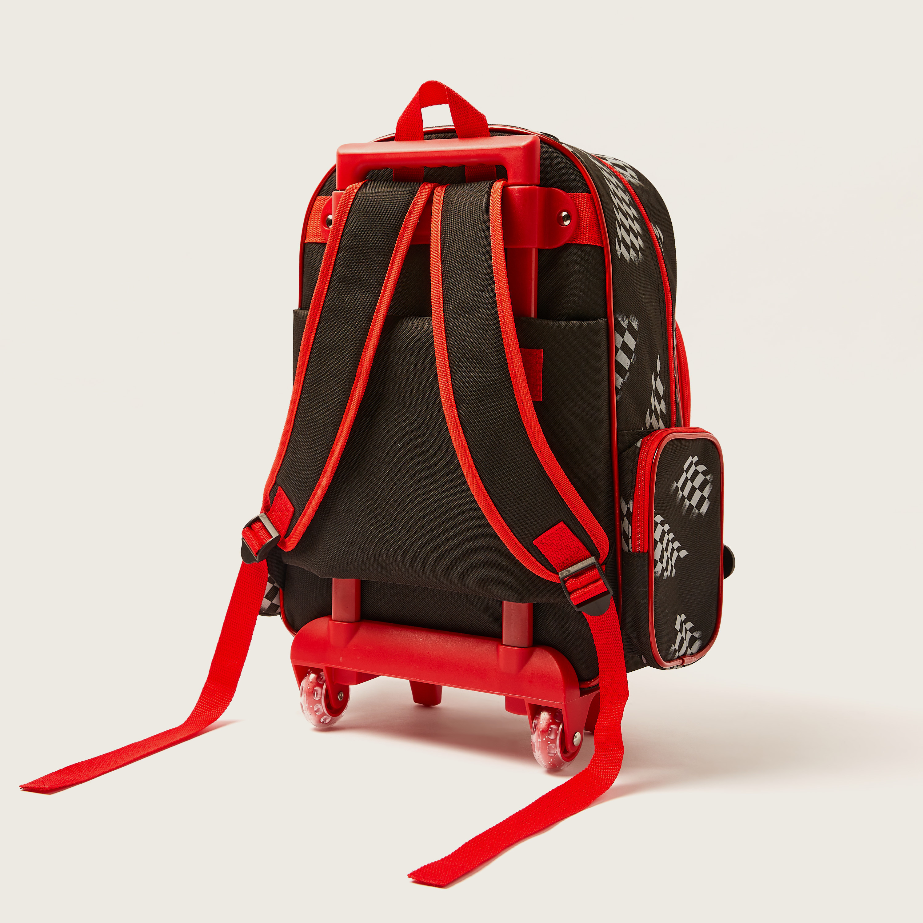 Juniors Car Print 16-inch Trolley Backpack with Lunch Bag and Pencil Pouch-school-bagsandbackpacks-trolleybags-image-4