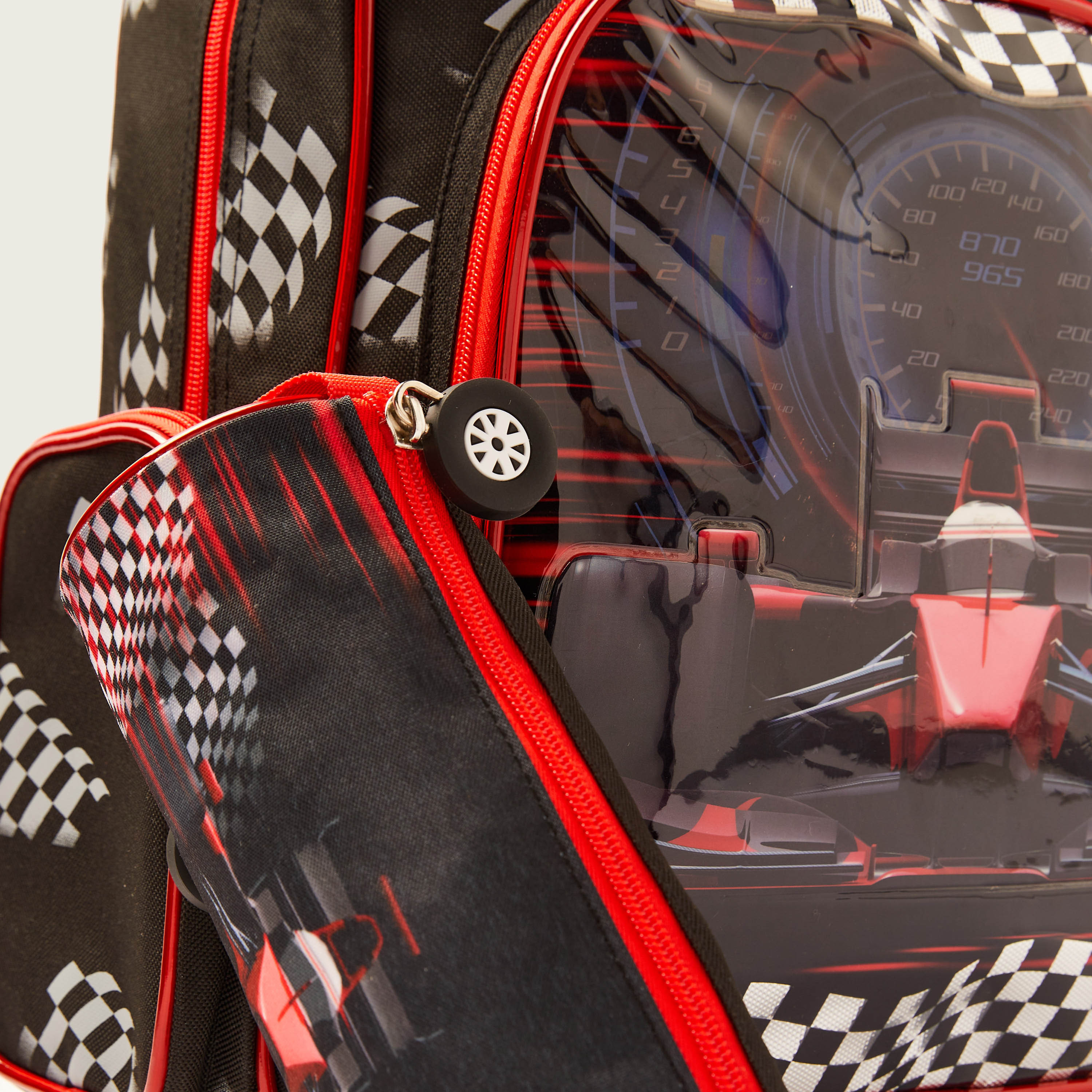 Juniors Car Print 16-inch Trolley Backpack with Lunch Bag and Pencil Pouch-school-bagsandbackpacks-trolleybags-image-7