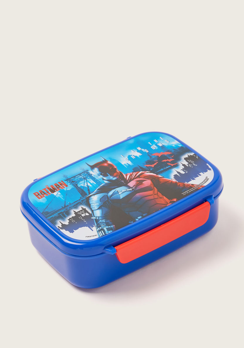 Batman Print Lunch Box with Clip Lock Lid-Lunch Boxes-image-1