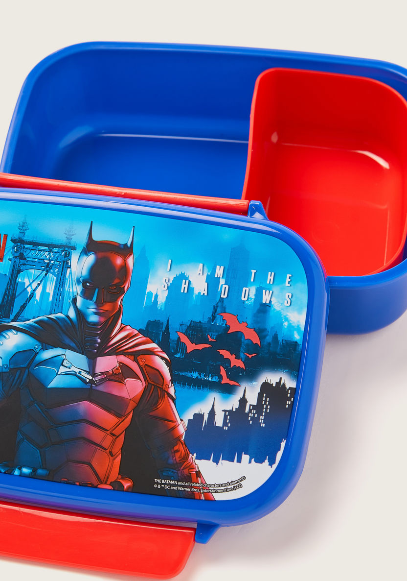 Batman Print Lunch Box with Clip Lock Lid-Lunch Boxes-image-2