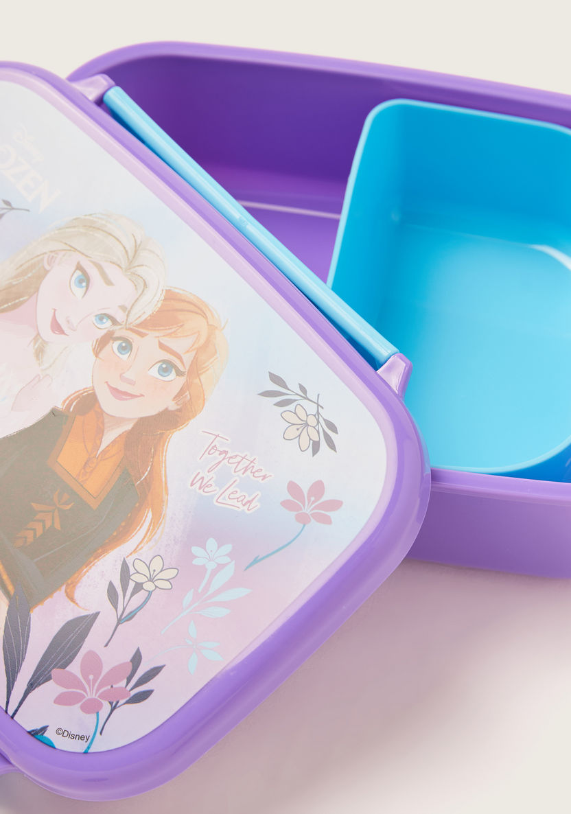 Disney Frozen Print Lunch Box with Clip Lock Lid-Lunch Boxes-image-2
