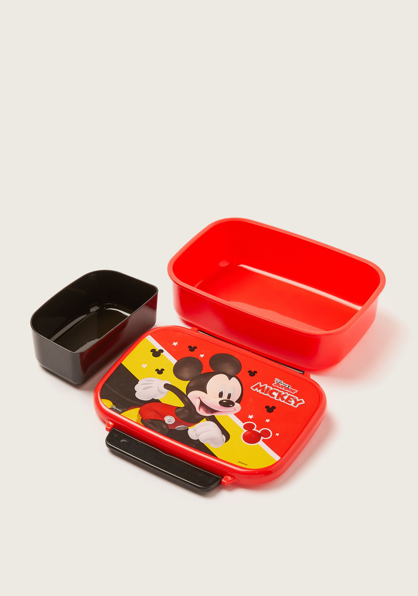 Disney Mickey Mouse Print Lunch Box with Tray and Clip Lock Lid-Lunch Boxes-image-3
